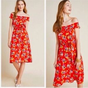 Conversations by Anthropologie 47 of 52 off shoulder red floral dress